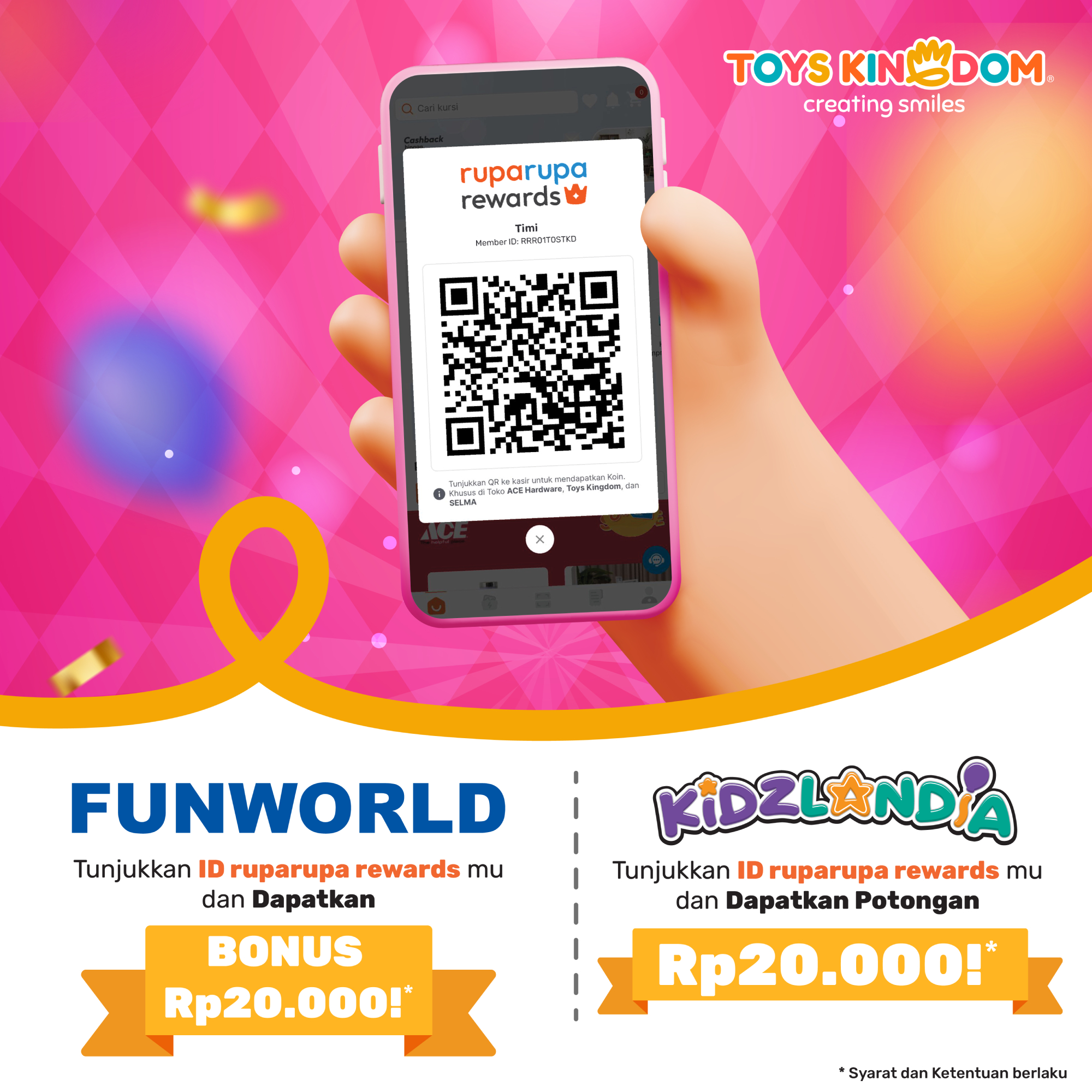 Main Funworld Kidzlandia Lebih Hemat dengan ruparupa rewards