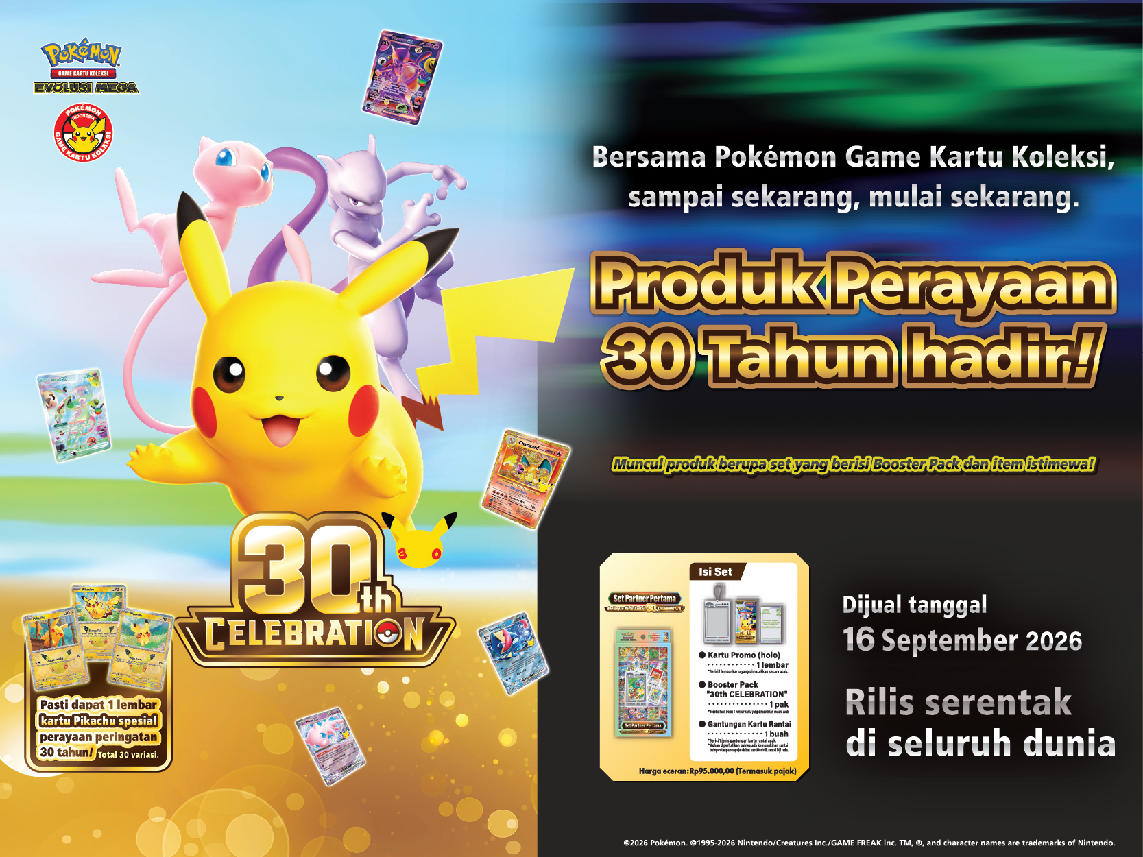 Pokemon 30th Anniversary Hadir di Toys Kingdom