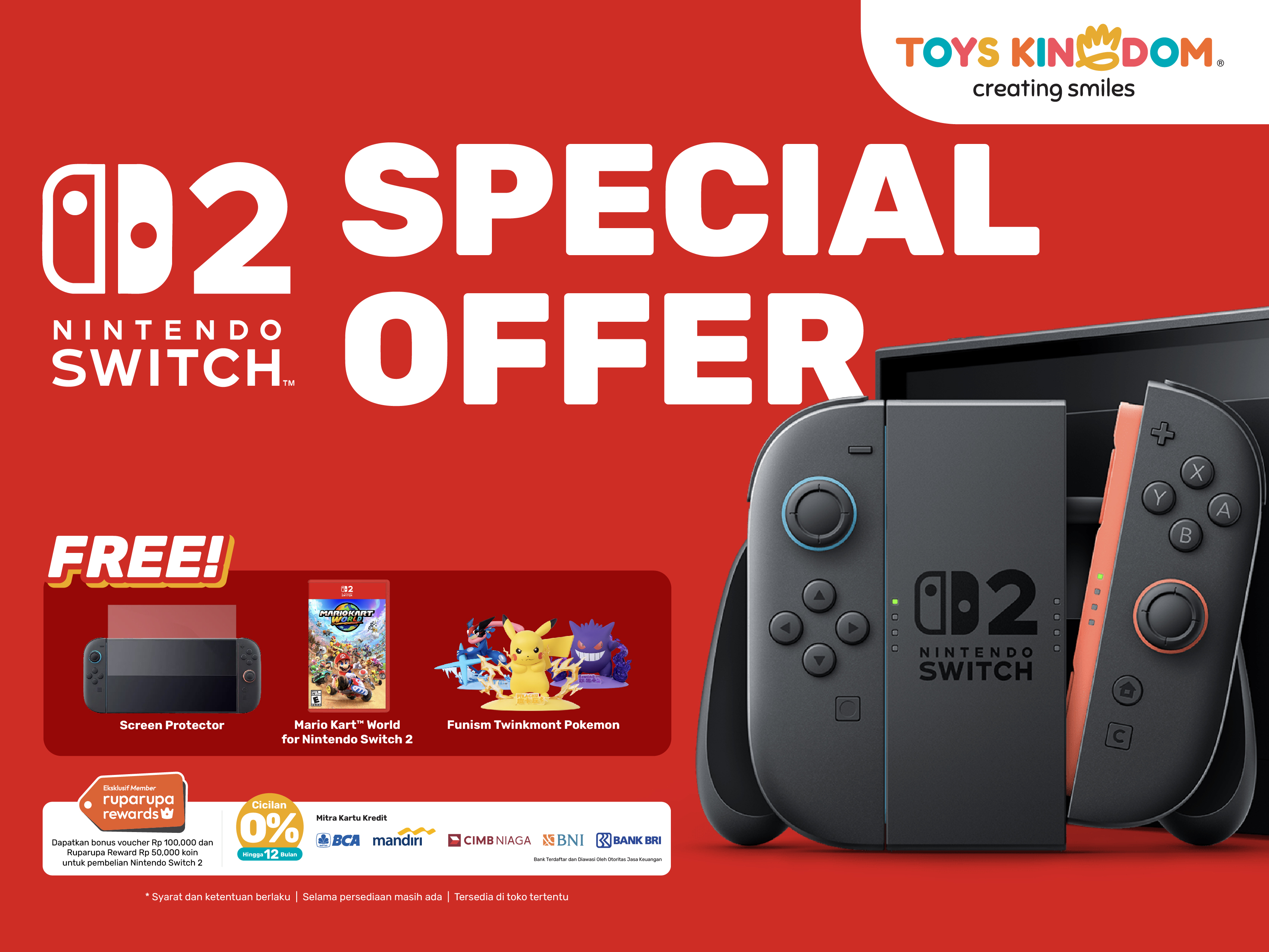 Nintendo Switch 2 Resmi Hadir di Toys Kingdom,   Siap Ramaikan Dunia Gaming Indonesia