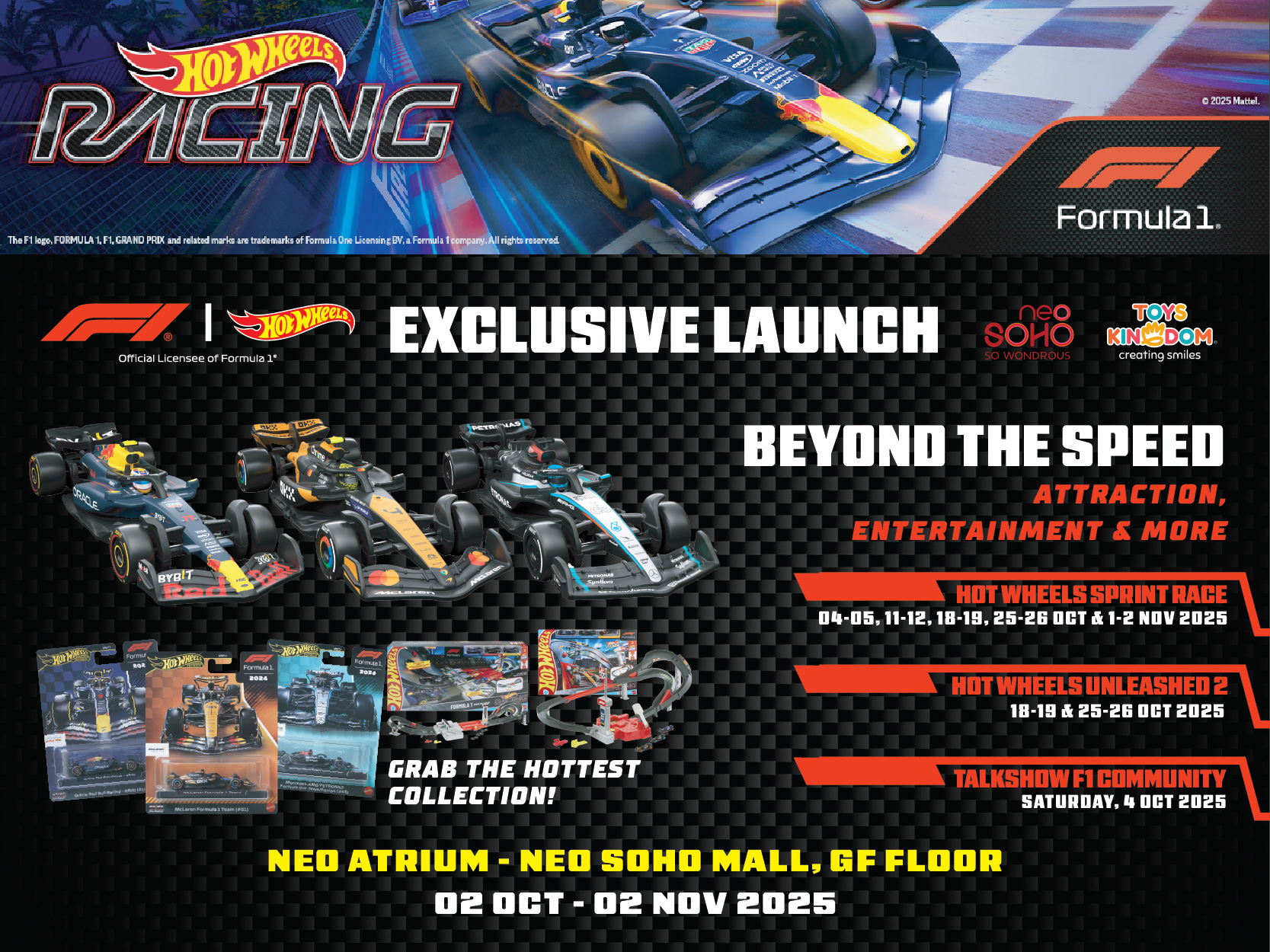 Hot Wheels x Formula 1TM Exclusive Launch di Neo Soho!