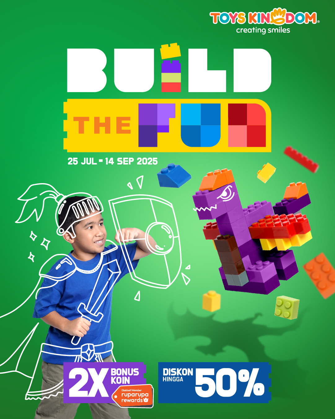 Toys Kingdom Ajak Keluarga Bangun Imajinasi dan Kreativitas Lewat kampanye ‘Build the Fun’